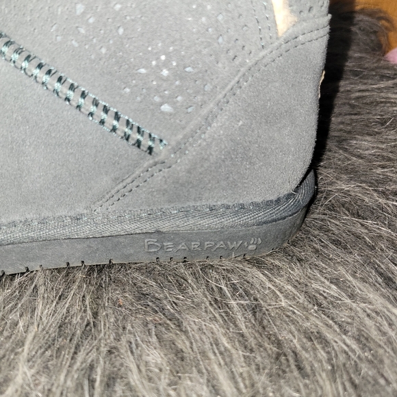 BEAR PAW Boot Womens Size 8 Fur Lined Bluish Gray - Picture 2 of 8